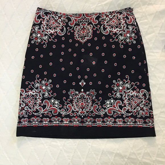 Talbots Dresses & Skirts - Talbots Navy Blue Red White Skirt 6p